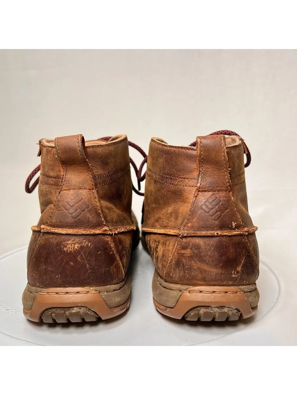 Columbia Davenport Chukka Waterproof Brown Leather Boots Men's Size 14